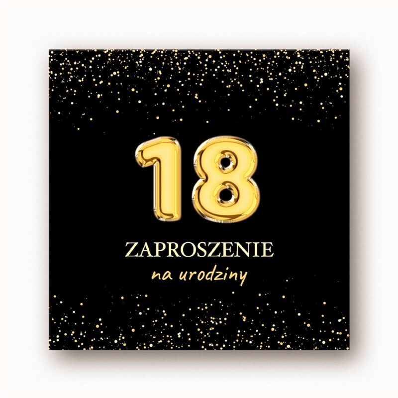 Zaproszenia na 18 urodziny ‘Balony’ z kopertami