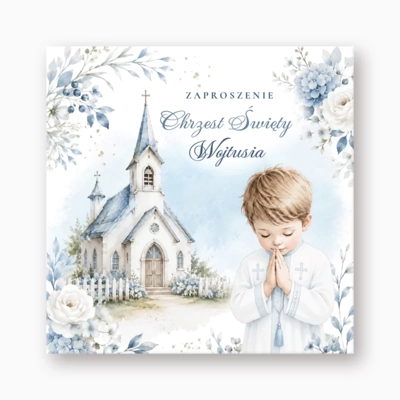 Zaproszenia na chrzest Chłopczyk №229
