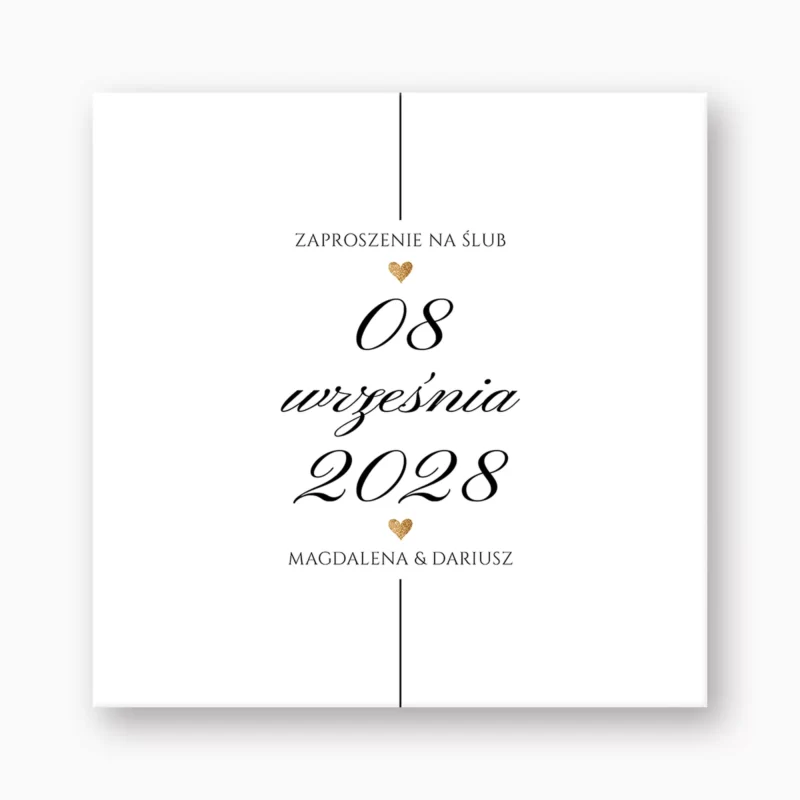 Zaproszenie na ślub Eleganckie №042