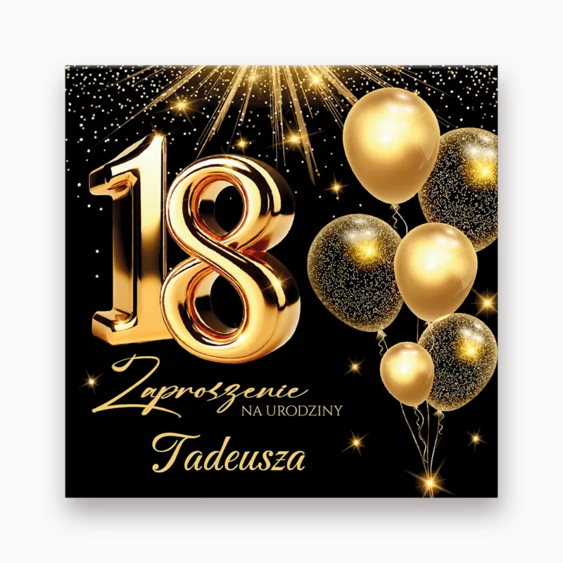 Zaproszenia na 18 Złote Balony №600